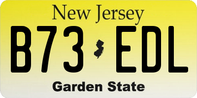 NJ license plate B73EDL