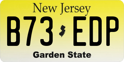 NJ license plate B73EDP