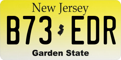 NJ license plate B73EDR