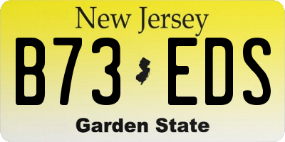 NJ license plate B73EDS