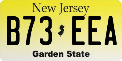 NJ license plate B73EEA
