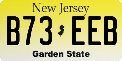 NJ license plate B73EEB