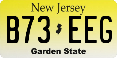 NJ license plate B73EEG