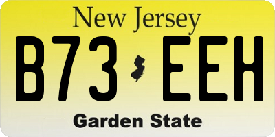 NJ license plate B73EEH