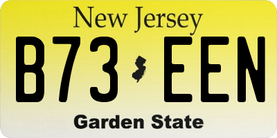 NJ license plate B73EEN