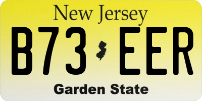 NJ license plate B73EER