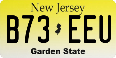 NJ license plate B73EEU