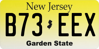 NJ license plate B73EEX