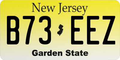 NJ license plate B73EEZ