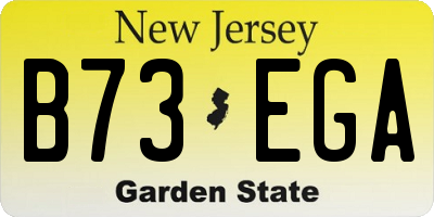 NJ license plate B73EGA