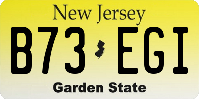 NJ license plate B73EGI