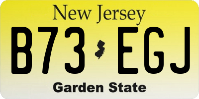 NJ license plate B73EGJ