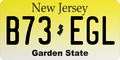 NJ license plate B73EGL