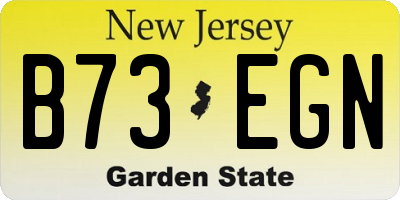 NJ license plate B73EGN