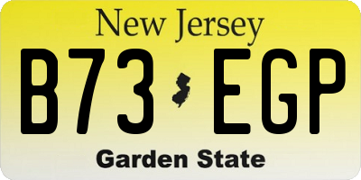 NJ license plate B73EGP