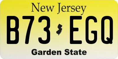 NJ license plate B73EGQ