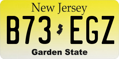 NJ license plate B73EGZ