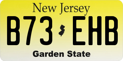 NJ license plate B73EHB
