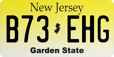 NJ license plate B73EHG