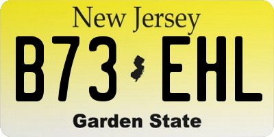 NJ license plate B73EHL