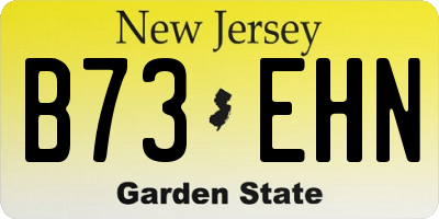 NJ license plate B73EHN