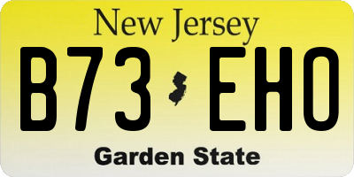 NJ license plate B73EHO