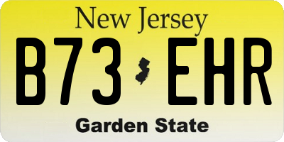 NJ license plate B73EHR