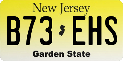 NJ license plate B73EHS