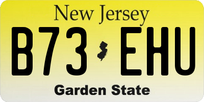 NJ license plate B73EHU