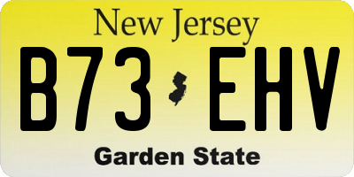 NJ license plate B73EHV