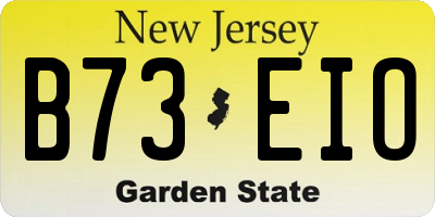 NJ license plate B73EIO