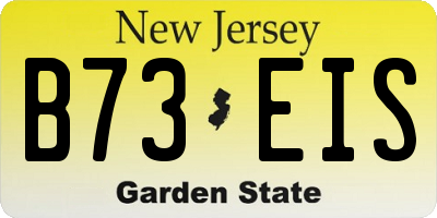 NJ license plate B73EIS
