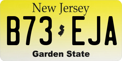 NJ license plate B73EJA