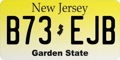 NJ license plate B73EJB
