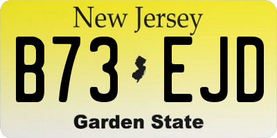 NJ license plate B73EJD