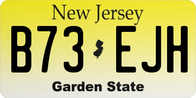 NJ license plate B73EJH