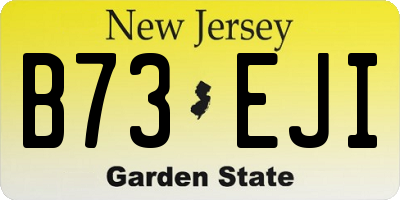 NJ license plate B73EJI