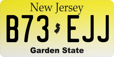 NJ license plate B73EJJ