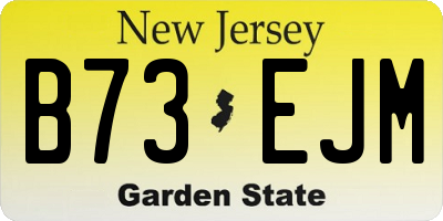 NJ license plate B73EJM