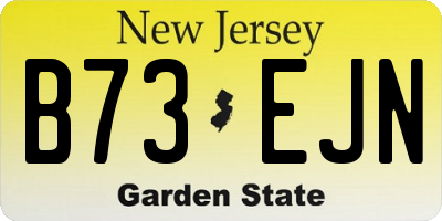NJ license plate B73EJN