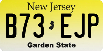 NJ license plate B73EJP