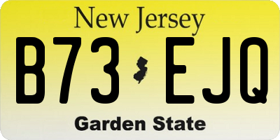 NJ license plate B73EJQ