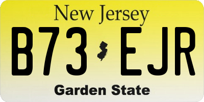 NJ license plate B73EJR