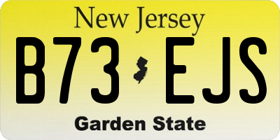 NJ license plate B73EJS