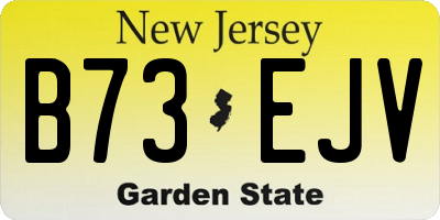NJ license plate B73EJV