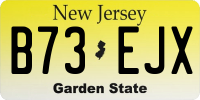 NJ license plate B73EJX