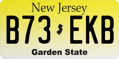 NJ license plate B73EKB