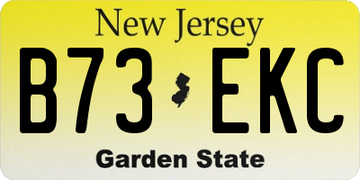 NJ license plate B73EKC