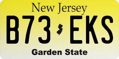 NJ license plate B73EKS