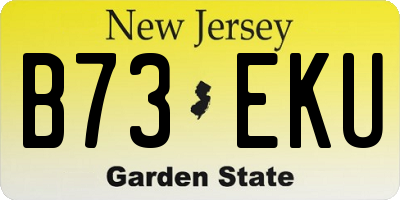 NJ license plate B73EKU